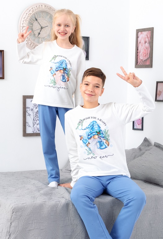 Sleepwear (unisex) “Family look”, winter, 6076-F-1 HC p-12642